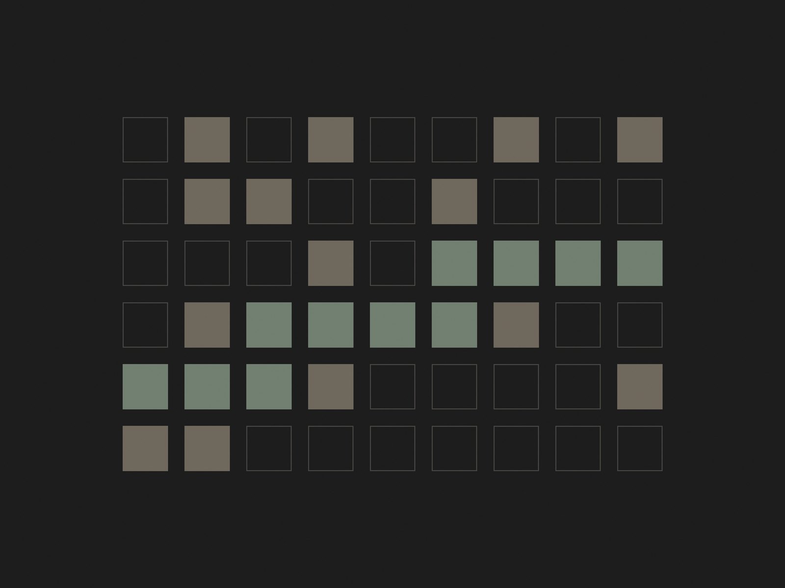 Abstract graphic of a grid of steps with one automated path running through it